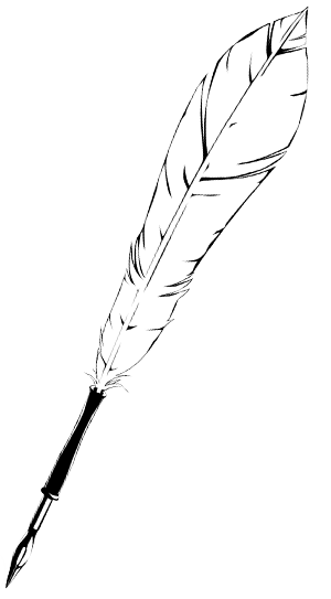 羽ペンのイラスト